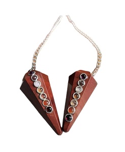 Jaspe rojo 7 Chakra péndulo 6 ágata facetada cristal piedra preciosa pulida para radiestesia curación Feng Shui amor estilo regalo Idea - Product Image 1