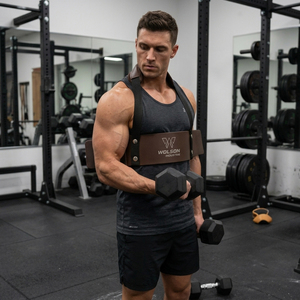 Wolson Industry Heavy Duty Latex Arm Blaster Comfortable Non-Slip Neck Pad Adjustable Strap for Bicep Isolation Exercise Muscle - Product Image 5