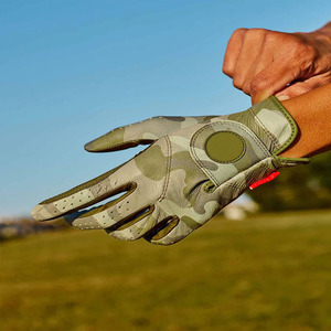 Guante de Golf Nayab Sports Camo Green de Cuero Premium, Transpirable, Antideslizante, Flexible, Ligero, con Cierre a Presión - Product Image 5