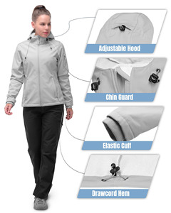 Veste softshell pour femme avec logo personnalisé, vêtements d'aventure en plein air, vêtements de neige coupe-vent avec emballage personnalisable, veste softshell pour femme - Product Image 4