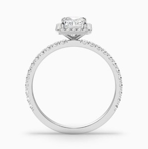 Radiant Cut Moissanite <b>925</b> Sterling <b>Silver</b> 14K Gold Plated Engagement Wedding Promise <b>Ring</b> Claw Setting Elegant Minimalist - Product Image 2