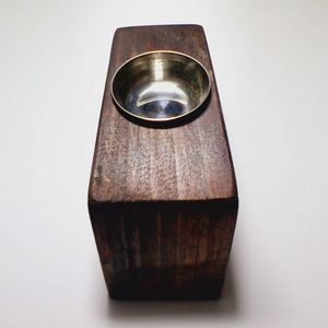 Modern Style Arch Wooden <b>Bakhoor</b> Burner With Metal Cup Antique Pedestal Incense Holder Rustic <b>Oud</b> Burner For Home Decor - Product Image 4