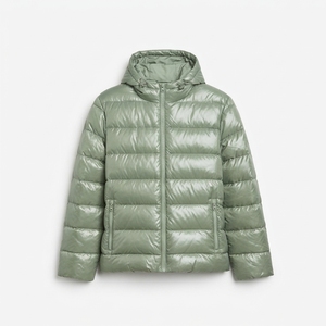 Custom Mens Puffer <b>Jacket</b> With Hood Winter <b>Waterproof</b> <b>Warm</b> Padded Coat Wholesale Streetwear OEM Manufacturer - Product Image 2