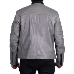 Chaquetas de Cuero al por Mayor con Logotipo Personalizado, Chaqueta de Cuero para Hombre con Bolsillos Delanteros Acolchados, Estilo Bomber, Tallas Grandes - Product Image 4