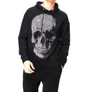 Sweat à capuche oversize en chenille brodée 400 g/m² avec rivets étoile, 100 % coton, logo personnalisé OEM, MOQ 50 pièces - Product Image 5
