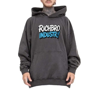 OEM Hommes Vintage Acid Washed Hoodie Surdimensionné Streetwear Pull Coton Sweat À Capuche Marque Privée Personnalisée - Product Image 5