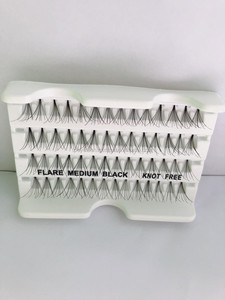 Handmade Synthetic Hair Flare <b>Cluster</b> <b>Lashes</b> 4 Rows Custom Logo White Tray DIY 10p-32p for Extensions Wholesale - Product Image 6