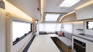 22ft RV Caravan Camper Off Road Travel Trailer Mobile Home with <b>Kitchen</b> Bathroom Sleeping Space Touring Adventure Unit - Product Image 6