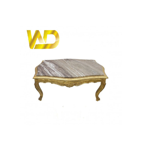 Mesa Consola de Madera Maciza Premium con Tapa de Mármol, Diseño Ajustable para Sala de Estar, Oficina en Casa, Apartamento, Muebles - Product Image 2