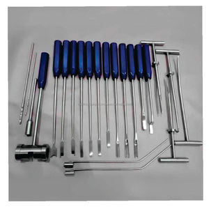 Nouvel ensemble d'instruments orthopédiques pour l'élimination du ciment, 22 pièces, en acier inoxydable, faible MOQ, prix de gros, qualité supérieure, Medtrust Surgical CE - Product Image 4