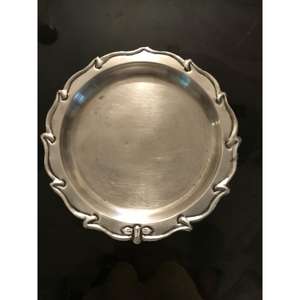 Assiette de présentation antique en laiton, style floral, qualité alimentaire, compatible lave-vaisselle, prix de gros - Product Image 4