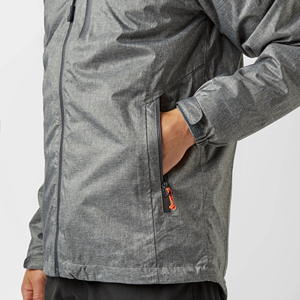 <b>Men's</b> Hooded Windbreaker <b>Jacket</b> Solid Color Zipper Front Casual Loose Fit Autumn <b>Canvas</b> Polyester Fabric Windproof Eco-Friendly - Product Image 4