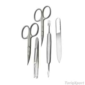 5-Piece Customized Professional Manicure Pedicure Set Stainless Steel <b>Nail</b> Cuticle Pusher Scissor 4-in-1 <b>Nail</b> Clipper Beauty - Product Image 4