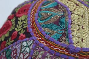 Patchwork Boho coussin de sol bohème fait à la main taie d'oreiller Hippie housse de coussin - Product Image 6