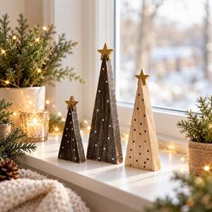 Decoración Navideña de Madera Hecha a Mano, Adorno Rústico para Árbol de Navidad, Decoración Festiva para el Hogar y Fiestas, Venta al Por Mayor - Product Image 6