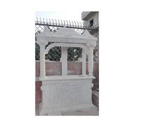 Mejor precio interior mármol templo Mandir para sala de estar por India exportador modelo patrón mármol templo - Product Image 3