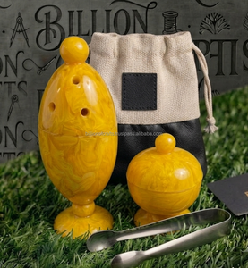 Modern Resin <b>Oud</b> <b>Burner</b> Set with Metal Tong and Travel Carry Bag Arabic Bakhoor Incense Set - Product Image 5