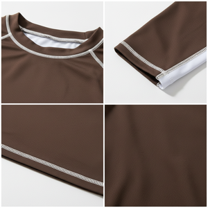 Women Long Sleeves Rash Guards and Swim Shorts Swim Pants Swimsuits Swimwear Beachwear for Ladies - Product Image 5