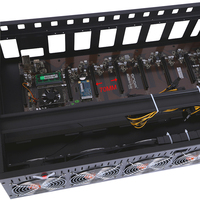 Plate-forme complète de serveur 8 GPU avec espace de 70mm Rack de style 8 Gpu ATX avec alimentation et ventilateur en stock