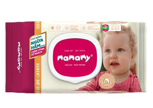 Toallitas húmedas naturales 100% al mejor precio, 80 piezas de fibras no tejidas de rayón para limpieza de bebés, toallitas tropicales para bebés Mamamy - Product Image 2