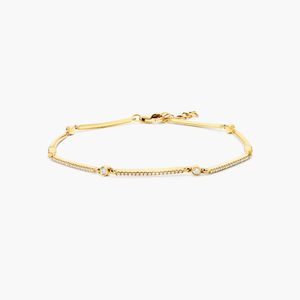 Women's Luxury Bar Diamond <b>Bracelet</b> with Natural Round Brilliant Cut Filled Diamonds in White <b>Gold</b> - Product Image 1