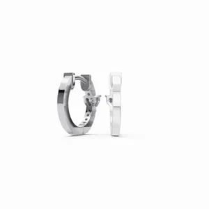 Pendientes de Aro con Diamantes Cultivados en Laboratorio, Corte Redondo y Corazón, Oro Blanco de 18K, 16 Piezas, Certificados por IGI, Modernos, para Mujer, Estilo HIPHOPSTAR - Product Image 3