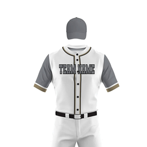 Uniforme de Béisbol con Logotipo Personalizado de Última Moda para Hombre, Uniforme de Béisbol de Buena Calidad con el Mejor Diseño en Color Sólido, Servicio OEM - Product Image 4