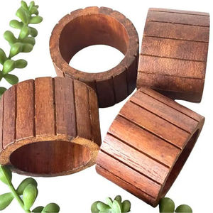 Anneaux de serviette en bois écologiques en forme d'oiseau, design moderne, faits à la main, décoration intérieure, accessoire de table de cuisine - Product Image 5