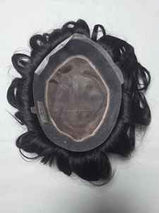 Perruque toupet en cheveux humains mono de qualité supérieure, origine Taz Hair Autriche, style Bangladesh, avec des ondulations naturelles et profondes - Product Image 2