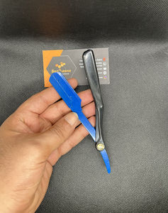 Saaqaans Enteprises Top Selling Folding Swing Lock <b>Straight</b> Razor Plastic Handle Stainless Steel Blade Single Blade Men Wet - Product Image 3