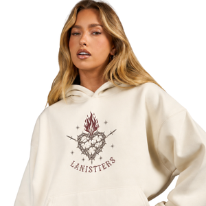 Customized <b>Womens</b> Relaxed Fit Pullover Hoodie Front <b>Back</b> Art Print Long Sleeve Streetwear Hooded Sweatshirt 100% Cotton Fleece - Product Image 3