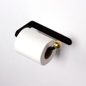 Porte-papier toilette mural élégant en laiton massif, finition dorée vintage, distributeur de rouleaux de papier avec quincaillerie décorative - Product Image 2
