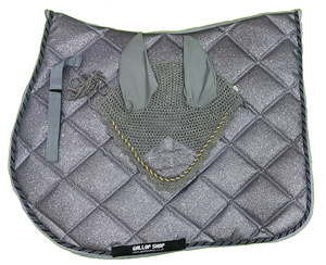All Purpose Saddle Pad Quilted Red to <b>Purple</b> Gradient Polyester Shell Satin Lining for Riding - Product Image 4
