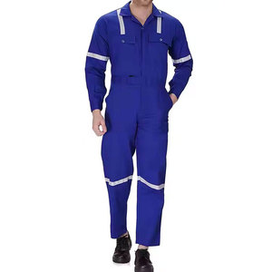 Combinaison de travail unisexe en coton noir haute visibilité, coupe-vent, résistante à l'eau, uniforme de sécurité avec plusieurs poches, genoux renforcés - Product Image 4