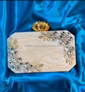 Nuevo bolso de mano de resina de marca, modelo Premium pintado a mano de alta calidad, forro de terciopelo, moda antirrobo, uso diario de noche para mujer - Product Image 1