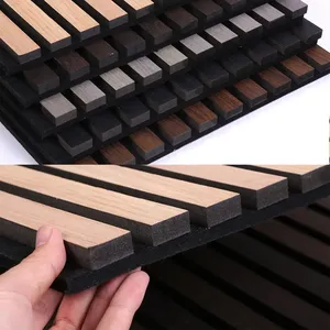 Panel de Pared Acanalado de Madera Maciza MDF con Fibra de Poliéster con Efecto Estrellado 3D, Precio de Fábrica, Paneles Acústicos Interiores Ecológicos - Product Image 5