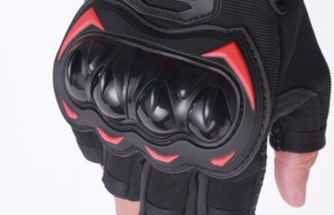 ถุงมือขี่จักรยานครึ่งนิ้วกันลื่นสำหรับผู้ชายผู้หญิงถุงมือหนังแบบทัชสกรีนป้องกันการลื่น - Product Image 4