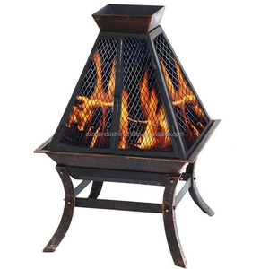 Mesa de hoguera para exteriores de hierro y cobre única, escultura funcional diseñada que ofrece atractivo visual, calor de fuego práctico - Product Image 6