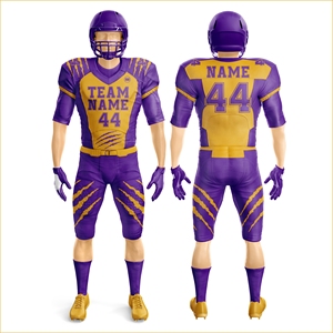 Wholesale Custom Printed Football Uniform American Tackle Jersey Pants Set Breathable Compression Team <b>Name</b> OEM ODM Factory - Product Image 1