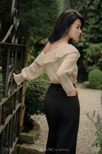 Chemisier en mousseline beige à épaules dénudées et volants pour femme, manches longues bouffantes transparentes, respirant, printemps-été, haut décontracté en polyester HAILEY - Product Image 4