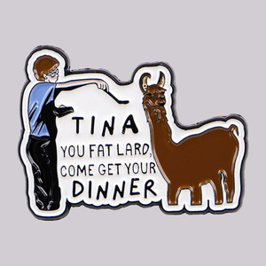 Pin de esmalte de alpaca adorable con citas de películas, broche, insignia para mochila, accesorios de ropa, joyería divertida, regalos para amigos - Product Image 1