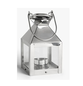 Lanterne en fer galvanisé à motif flocon de neige avec poignée pour la décoration de la maison, de la ferme et de Noël, lanternes à bougies faites à la main - Product Image 2