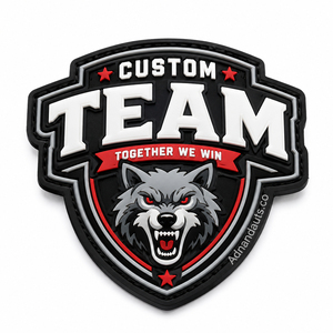 Badges en PVC 3D personnalisés avec logo en relief, production OEM en gros pour les fournisseurs d'uniformes et les détaillants de vêtements - Product Image 5
