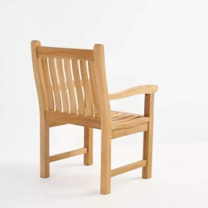Silla de Comedor con Brazos, Estructura de Madera de Teca Sólida, Material Resistente para Decoración del Hogar y Muebles de Jardín - Product Image 3