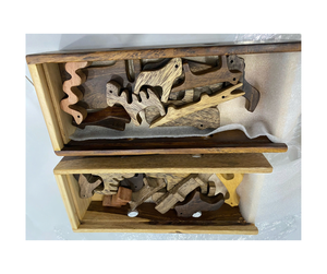 Juego de juguetes creativos de madera Montessori con bloques de animales de madera de haya seguro ecológico para el aprendizaje temprano y el juego imaginativo - Product Image 4