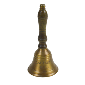 Brass Antique Bells Gold Color Christmas Festive <b>Gift</b> and Souvenir Large Metal Craft Bells Wood Handle Large Church Design - Product Image 4