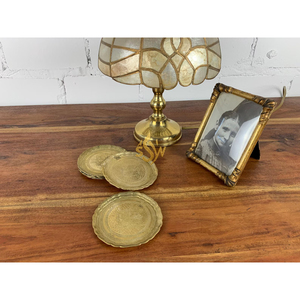 Hot Selling <b>High</b> Quality Handmade Gold Plated Metal Coasters For Tea Best Design for Home Decor <b>Table</b> Decor <b>Kitchen</b> Ware Item - Product Image 5