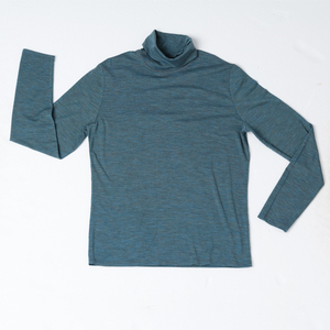 <b>Men's</b> Lime Green Knitted <b>Turtleneck</b> <b>Sweater</b> Full Sleeve Solid Color Pullover Standard Thickness - Product Image 4