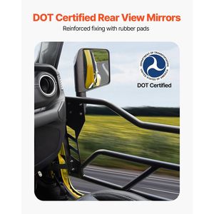 2018 2024 Jeep Wrangler JL 2020-2024 Jeep Gladiator JT avventura 4 porte Jeep Tube porte punteggiano retrovisori certificati - Product Image 3
