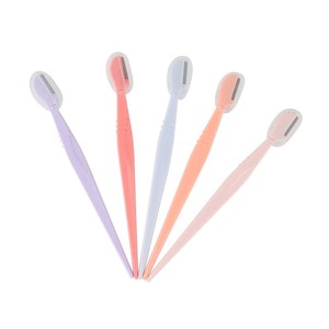 Rasoirs à sourcils en plastique colorés, 5 pièces, avec pointe lisse, outil de maquillage de précision pour la mise en forme des sourcils - Product Image 1